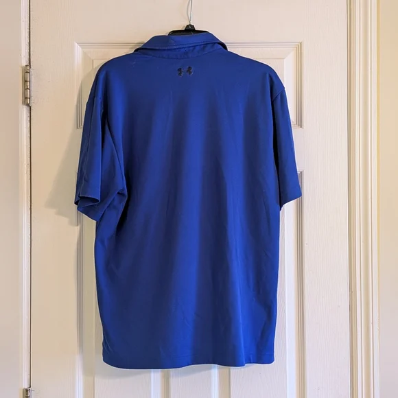 Under Armour Men's Heat Gear Blue Polo - Picture 2 of 3